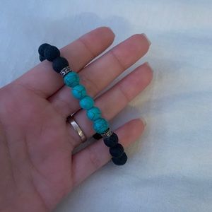 Black and turquoise bracelet